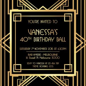 the great gatsby party invitation