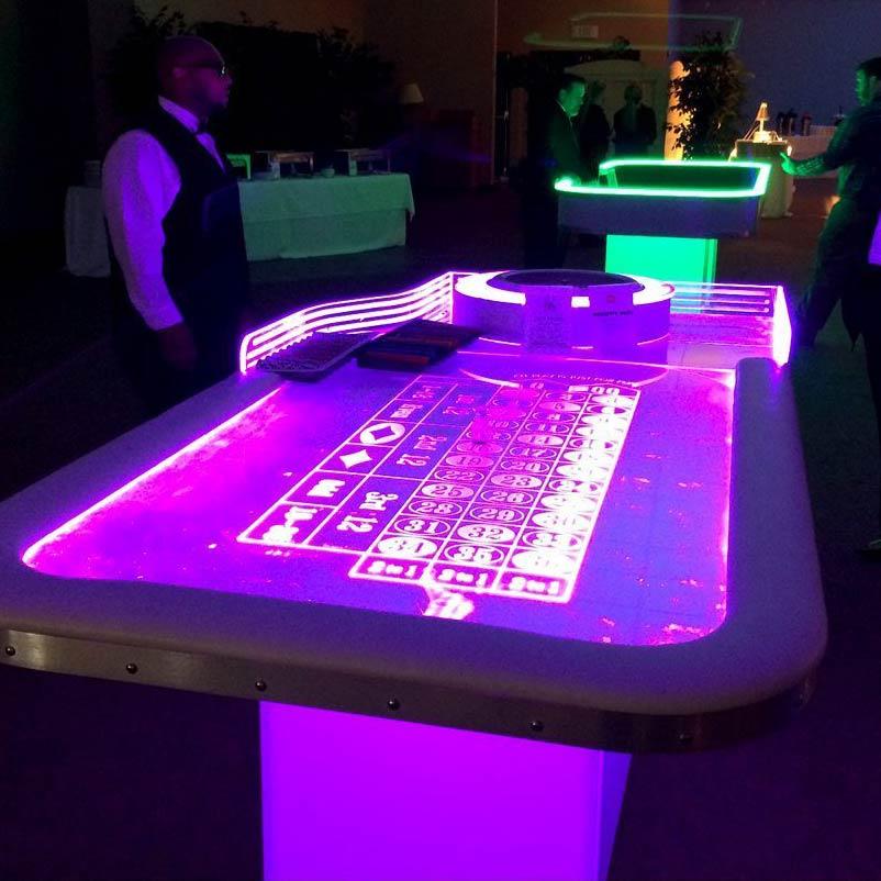 led roulette table 1 Gallery Casino Party Rentals in Tampa